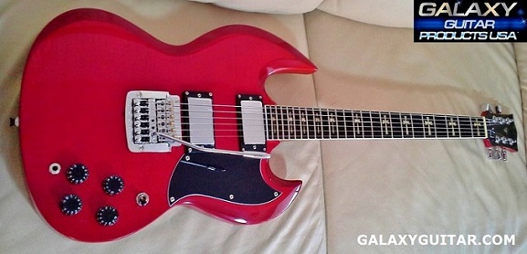 Galaxy Trans Cherry Burst Guitar