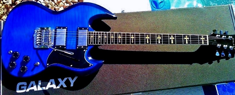 Galaxy Trans Blue Maple Top Guitar