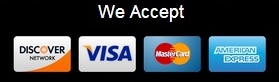 We Accept All Major Credit Cards