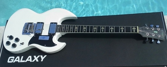 Galaxy Snowblind White Guitar